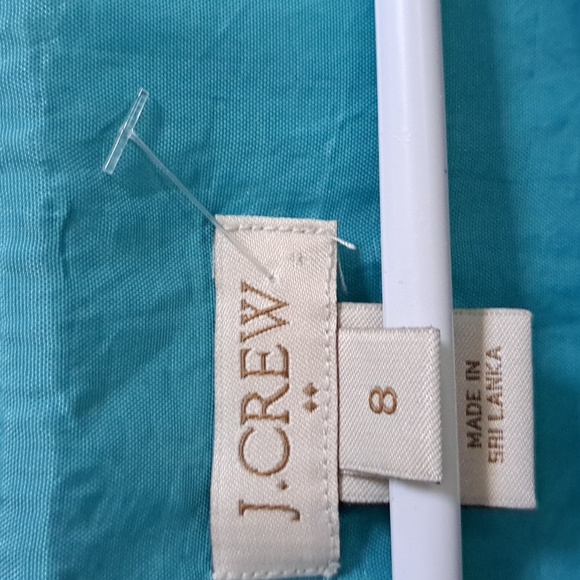 J. Crew Blue Sleeveless Lined Pleated Dress. Size 8 NWOT - Picture 9 of 11